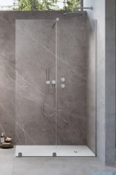 Radaway Furo Brushed Nickel  kabina Walk-in 90x200cm prawa szczotkowany nikiel 10106488-91-01R/10110444-01-01