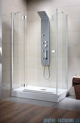 Radaway Kabina prysznicowa Fuenta KDJ 90x90 lewa szkło przejrzyste + Brodzik Argos C + syfon 381038-01L