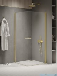 New Trendy New Soleo Light Gold 80x80x195 cm kabina złoty połysk/szkło przejrzyste K-1879