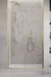 Radaway Furo Brushed Gold DWJ drzwi prysznicowe 130cm lewe szczotkowane złoto 10107672-99-01L/10110630-01-01