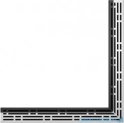 Tece Ruszt kątowy Basic ze stali nierdzewnej Tecedrainline 120x120 cm połysk 6.112.10