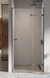 New Trendy Eventa Black Chrome drzwi wnękowe pojedyncze 80x200 cm przejrzyste prawe czarny połysk EXK-6128