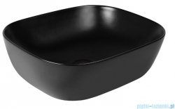 Oltens Hamnes umywalka 46,5x37,5 cm nablatowa owalna czarny mat 40301300