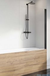 Radaway Nes Black Pnj parawan nawannowy 70cm prawy przejrzyste 10011070-54-01R