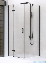 New Trendy New Renoma Black kabina prostokątna 80x100x195cm przejrzyste lewa D-0201A/D-0112B 