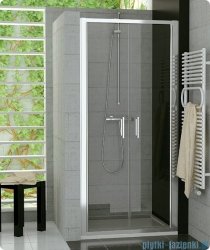 SanSwiss TOPP2 Drzwi 2-częściowe 90cm profil srebrny TOPP209000107
