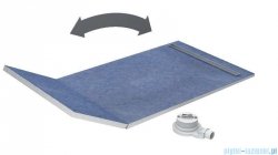 Schedpol brodzik posadzkowy podpłytkowy ruszt Slim Lux Plate 130+50x80x5cm 10.114/OLPL