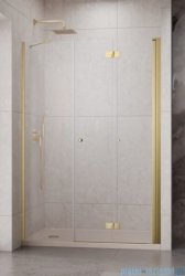 Radaway Nes Brushed Gold DWSB drzwi wnękowe 90cm W1 prawe złoto szczotkowane szkło przejrzyste 10044650-99-01R/10045250-01-01