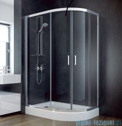 Besco Modern kabina asymetryczna z brodzikiem lewym 100x80cm przejrzyste MA-100-80-C/#BAS-100-NL