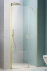 Radaway Nes Brushed Light Gold Dws Drzwi wnękowe 130cm lewe szczotkowane jasne złoto szkło przejrzyste 10028130-98-01L