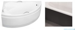 Obudowa czarny mat wanny Piramida ADA 140x90 Lewa/Prawa OAA-140-NSC