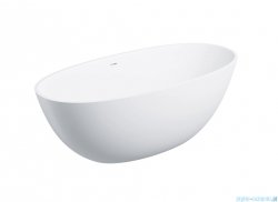  Omnires Shell M+ wanna wolnostojąca z przelewem 160x75 cm biały mat SHELLWWZPBM