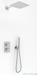 Kohlman Excelent zestaw prysznicowy z baterią termostatyczną oraz deszczownicą kwadratową 25x25 cm chrom QW432HQ25