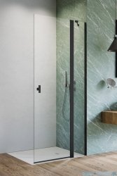 Radaway Nes Black KDD II kabina walk in 80cm prawa czarny mat/szkło przejrzyste 10031080-54-01R