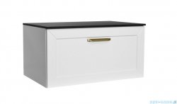 Besco Dexa szafka podumywalkowa 60x50x40cm biała, uchwyt złoty SUD-654-BZ