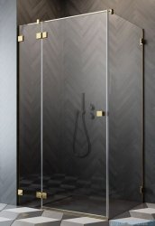 Radaway Essenza Pro Gold Kdj kabina 90x100cm lewa złoty połysk/szkło przejrzyste 10097090-09-01L/10098100-01-01