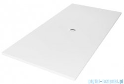 New Trendy Nex brodzik konglomeratowy prostokątny 200x100x3,5 cm biały B-0515