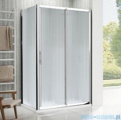 Novellini Drzwi prysznicowe przesuwne LUNES 2P 138 cm szkło przejrzyste profil biały LUNES2P138-1D