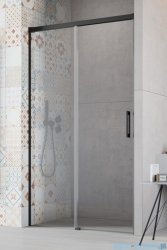 Radaway Idea Black 8 Dwj drzwi wnękowe 130cm lewe czarny mat/szkło przejrzyste 10330670-54-01L/10350603-01-01