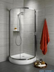 Radaway Premium Plus B Kabina półokrągła z drzwiami jednoczęściowymi 90x90 szkło fabric 30473-01-06N