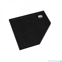 Schedpol Caspar New brodzik pięciokątny + syfon 80x80cm Black Stone 3.2397/C/ST