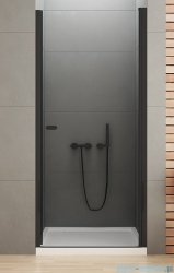 New Trendy New Soleo Black drzwi wnękowe 80x195 cm przejrzyste D-0210A 