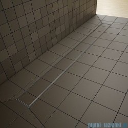 Radaway prostokątny brodzik podpłytkowy z odpływem liniowym Basic na krótszym boku 99x89cm 5DLB1009A,5R065B,5SL1