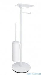 Omnires Modern Project stojak na papier i szczotkę toaletową z półką biały mat MP60820WM