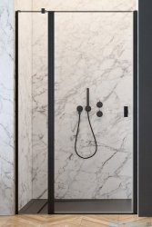 Radaway Nes Black Dwj II drzwi wnękowe 100cm lewe czarny mat/szkło przejrzyste 10036100-54-01L