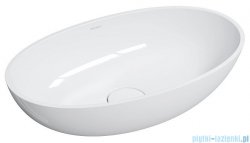 Omnires Shell M+ umywalka nablatowa 60x35 cm biały połysk SHELLUNBP