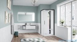 Novellini Glax 1 2.0 kabina z sauną parową 90x90 prawa czarna G21GF90DT5-1HH