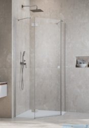 Radaway Essenza 8 Brushed Nickel Ptj kabina pięciokątna 80x80cm lewa szczotkowany nikiel 10490000-91-01L/10490100-01-01