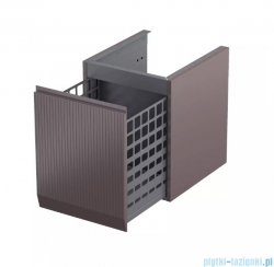 Oristo Brylant szafka niska z koszem Ryflowana 40x50x45cm mokka mat  OR36-SN1S-40-21R