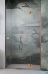 Radaway Essenza Brushed Copper Dwj drzwi wnękowe 130cm prawe szczotkowana miedź/szkło przejrzyste 1385017-93-01R