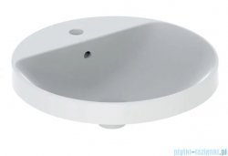 Geberit VariForm Umywalka okrągła z półką z otworem na baterię 48cm szkliwiony spód KeraTect 500.705.00.2