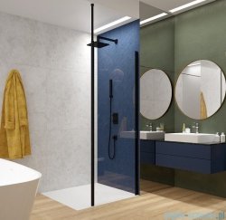 Sanplast Exa Line Pu/EXA LINE Kabina walk-in 100x200 cm czarny matowy 600-540-1540-59-401