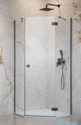 Radaway Essenza 8 Brushed GunMetal Ptj kabina pięciokątna 80x80cm prawa szczotkowany grafit 10490000-92-01R/10490100-01-01