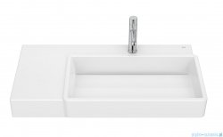 Roca Tura umywalka ścienna/meblowa 80 x 43 cm z otworem na baterie biała prawa A327696000