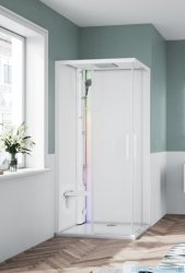 Novellini Glax 1 2.0 kabina z sauna parową 90x70 lewa biała G21A9079ST5-1UU