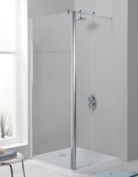 Sanplast kabina typu Walk In z elementem ruchomym 90x198 cm biały/przejrzyste PR2/PRIII-90  600-073-0980-01-401