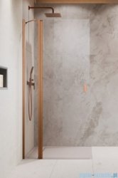 Radaway Nes KDD II Brushed Copper kabina walk-in 100cm lewa szczotkowana miedź szkło przejrzyste 10031100-93-01L