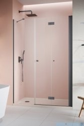 Radaway Nes Brushed GunMetal DWSB drzwi wnękowe 120cm W1 prawe szczotkowany grafit szkło przejrzyste 10044950-92-01R/10045250-01-01