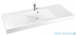 Marmorin Moira Bis 120 umywalka nablatowa 120 cm z otworem biała 280120020011
