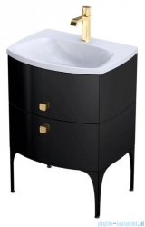 Oristo Louis szafka z umywalką 61x55x47 czarny połysk OR50-SD2S-62-7/UME-LU-62-92