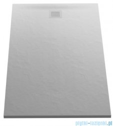 New Trendy Mori brodzik prostokątny z konglomeratu 120x80x3 cm szary B-0398