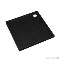 Schedpol Caspar New brodzik kwadratowy + syfon 80x80cm Black Stone 3.2330/C/ST