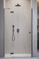 Radaway Essenza 8 Brushed GunMetal Dwj drzwi wnękowe 130cm lewe szczotkowany grafit/szkło przejrzyste 10480812-01-01L/10460437-92-01L