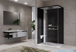 Novellini Glax 2 2.0 kabina z hydromasażem hydro plus 120x80 lewa biała G222P120SM1L-1UH