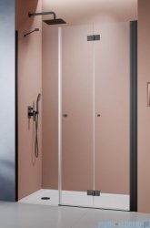 Radaway Nes Black DWSB drzwi wnękowe 110cm W2 prawe czarny mat szkło przejrzyste 10044750-54-01R/10045350-01-01