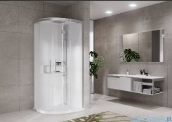 Novellini Glax 2 2.0 kabina z hydromasażem 90x90 srebrna G22R90T1-1BB